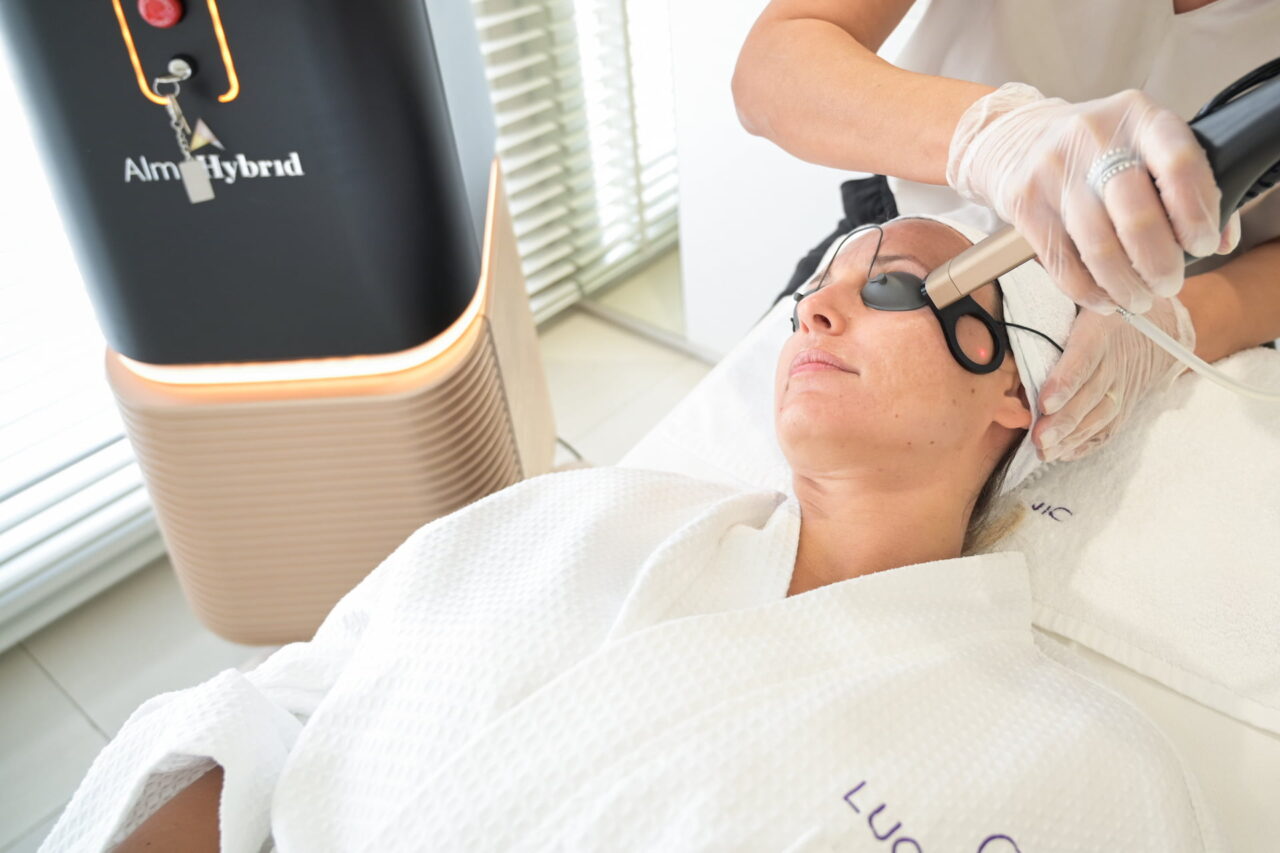 Getting skin treatments at Lucia Clinic