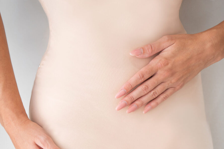 A woman after liposcution in Dubai