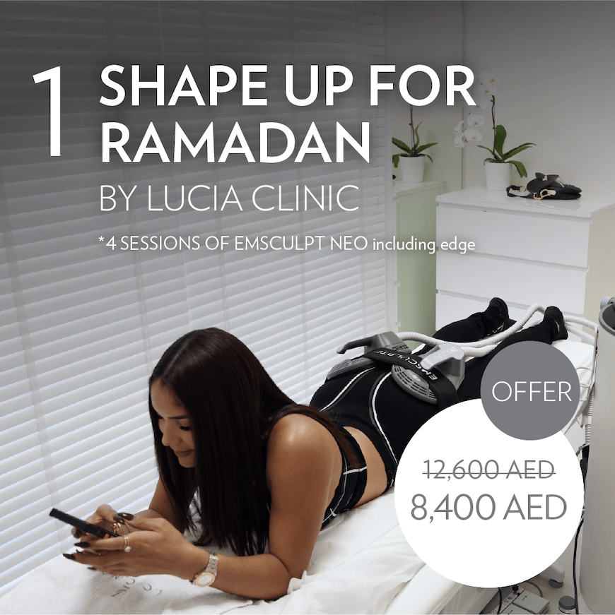 EmSculpt NEO great treatment for enhancing body contours - simultaneously melt the last inches of stubborn fat and get your muscles defined this Ramadan season.