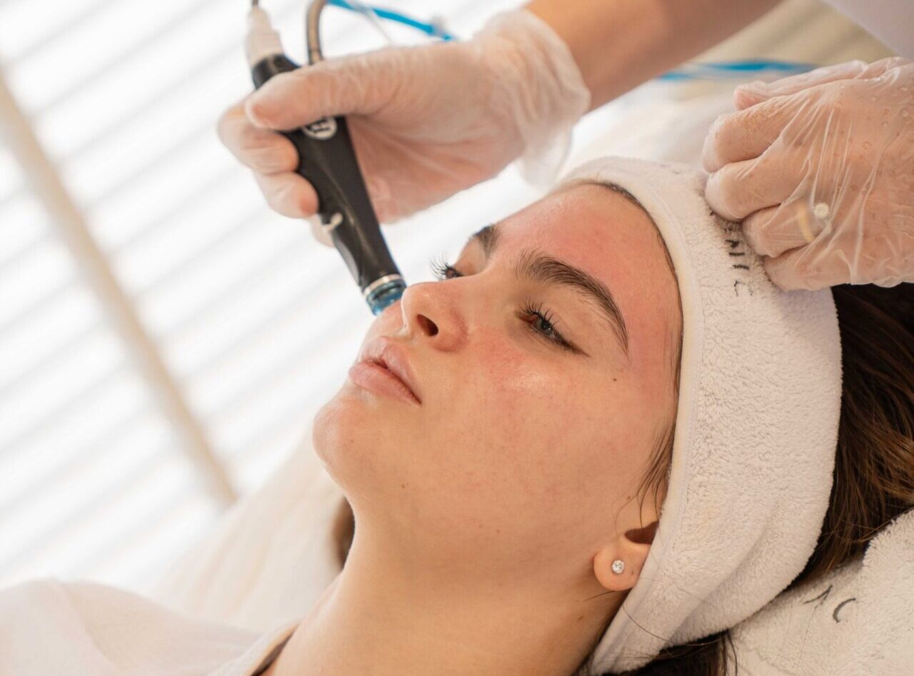 A member of Gen Z at their first aesthetic treatment