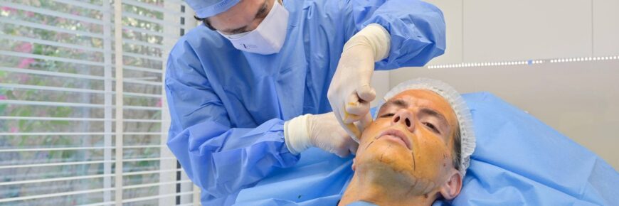 doctor performing plastic surgery