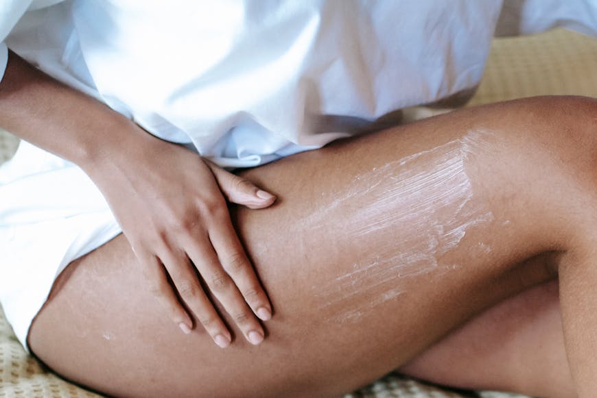 A woman after getting rid of cellulite on legs