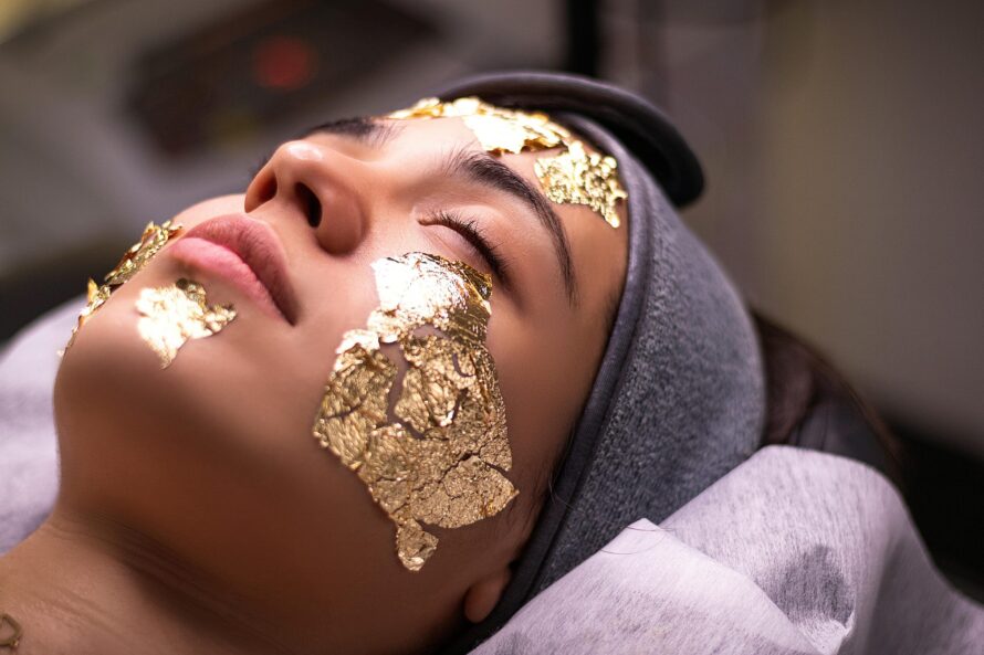 A woman treating textured skin