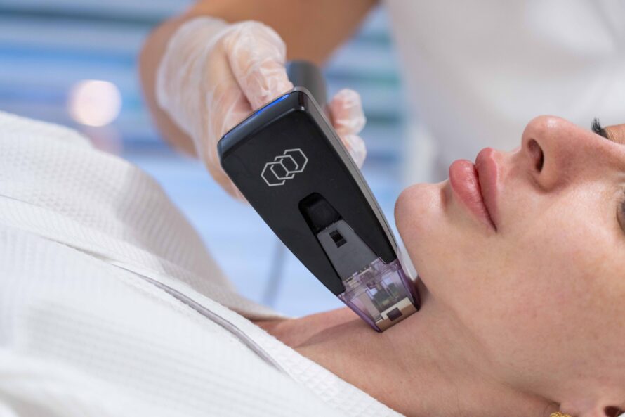 A woman getting one of the body firming and tightening treatments