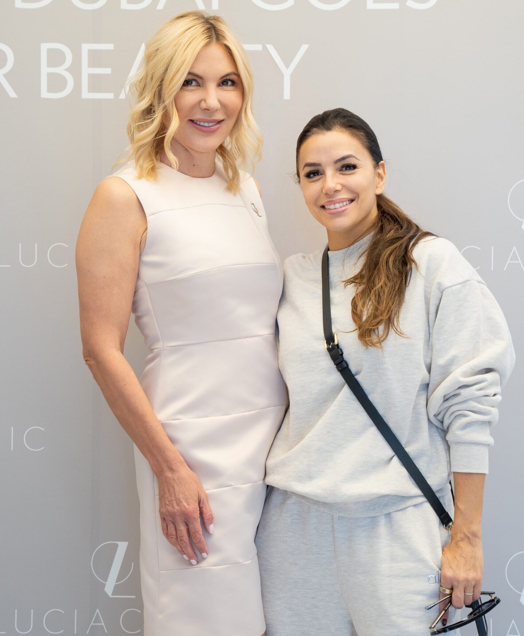 Dr. Radmila Lukian and Eva Longoria at Lucia Clinic