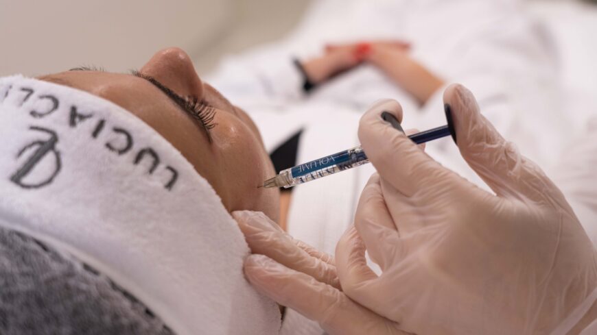 A person getting an injection
