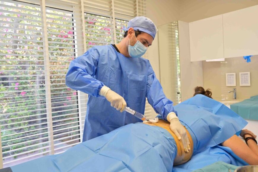 Fat transfer breast augmentation.