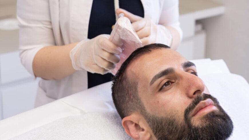 A man getting a treatment