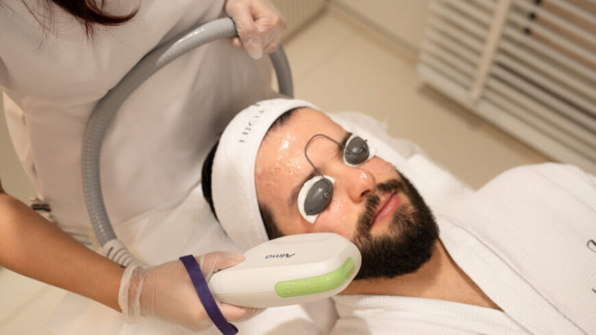 A man getting an IPL treatment