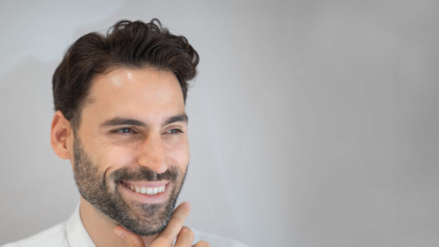 A man after rhinoplasty
