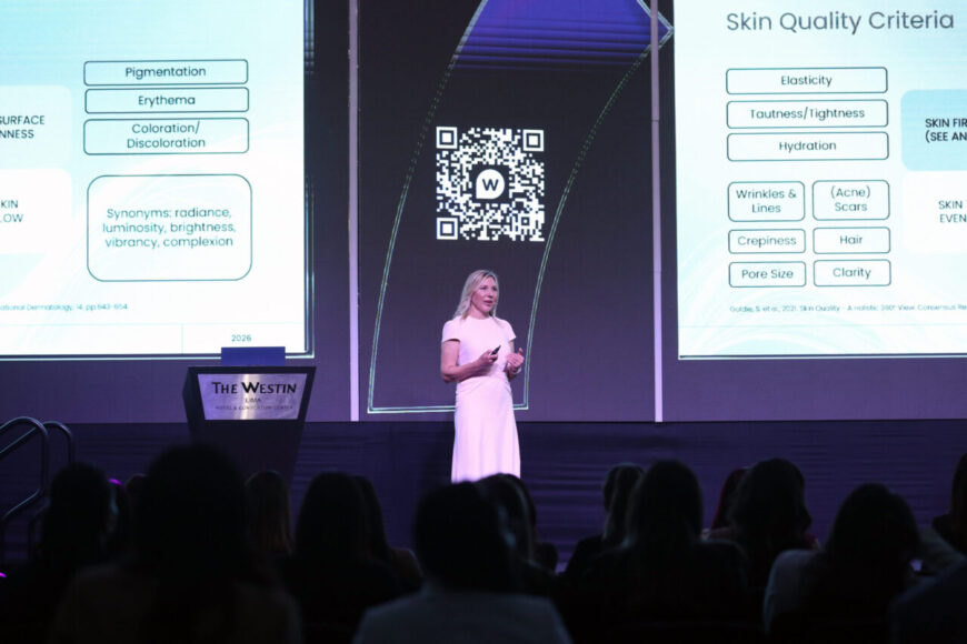 Dr. Radmila at The Faces Master Inyector 2026 in Lima